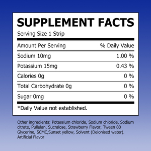 DIM Bandes orales d'électrolytes sans sucre, contenant du sodium et du potassium, pour augmenter l'endurance, 30 bandes pour adultes, complément alimentaire - Product Image 2