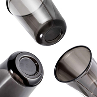 Gobelets en plastique PET noirs jetables OEM ODM |   Gobelets en plastique thermoformé en forme de U pour usage commercial |   Diamètre supérieur de 90 mm pour Americano glacé