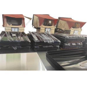 Tienda de campaña resistente a los rayos UV de diseño de lujo, tienda de campaña al aire libre para coche, tienda rígida para acampar en la azotea con escalera de aleación de aluminio negro - Product Image 2