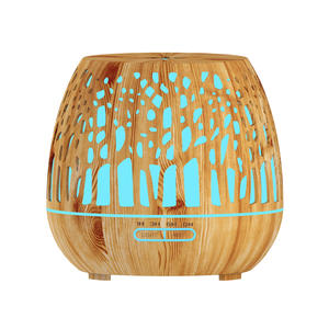 YX-137 Wood Grain Aroma Diffuser 400ml <b>Humidifier</b> With Led Light For Home Use - Product Image 5