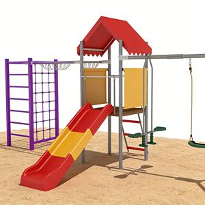 Compact Mini Plastic Slide for Toddlers with Outdoor Playground Slide for Small Garden or <strong>Patio</strong> - Product Image 1
