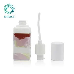 Conjunto de recipientes cosméticos de vidro personalizados OEM ODM frasco de loção e frasco de creme branco