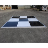 Plancher de danse extérieur en contreplaqué brillant, facile à installer, avec bordure en aluminium