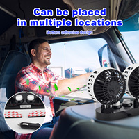 Ventilateur de voiture à double tête réglable, silencieux, vent puissant, circulateur d'air pour voiture