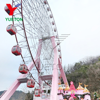 Grande Roue LED Lumineuse Colorée de 42m pour Famille, Idéale pour Parcs, Places Publiques et Attractions de Carnaval en Extérieur