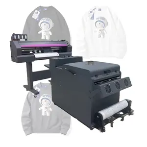 60cm Large Pet Film Printer Heat Transfer 2 Pieces 4720 Light And Dark Color Cotton Fabric Dtf Printing With White Ink