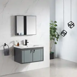Vendita calda mobili da toilette in legno mobili da bagno mobili dal Design moderno e vanità lavabo da parete