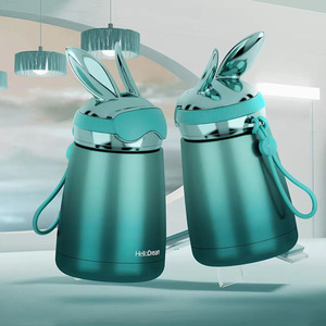 Thermos en acier inoxydable 304 Flopsy Bunny Tide Bunny Elvis Cartoon, bouteille d'eau isolée - Product Image 2