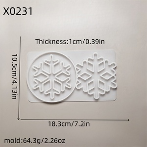 Handmade <b>Resin</b> Casting <b>Molds</b> DIY Ins Style Decorative Ornaments X0231 <b>Silicone</b> Snowflake Coaster <b>Mold</b> Cake Tools - Product Image 3