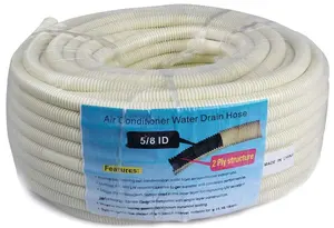 Atacado anti uv 14mm branco pe flexível dreno, tubo plástico, mangueira de ar condicionado