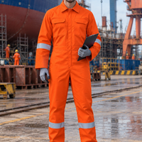 Combinaison de travail haute visibilité OEM 200GSM 100% polyester, réfléchissante, robuste, avec logo personnalisé, unisexe, pour l'entretien industriel, les chantiers navals