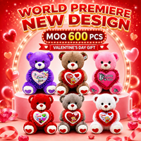 Grosir Pabrik OEM ODM MOQ 200 Boneka Beruang Teddy Lembut untuk Hadiah Romantis Hari Valentine untuk Pacar