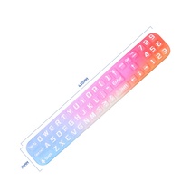 Tapis de Souris Gaming et Tapis de Bureau pour PC avec Clavier de Simulation Couleurs Personnalisées 54 Touches – Tapis de Jeu et de Bureau à Mémoire de Forme
