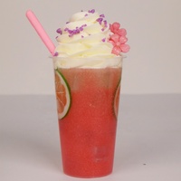 500ml Faux Milkshake Modèle Boba Tea Shop Jus de fruits Saupoudré Alimentaire Affichage DIY Matcha Biscuit Vanille Crème Prop Décoration