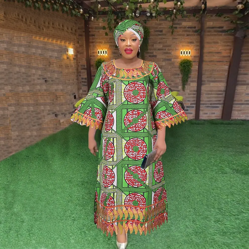 H&D individuelles afrikanisches kleid Wachsstoff traditionelles kleid lose Sommer kurze Ärmel