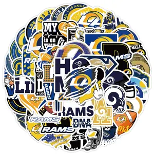 חם מכירה לוס אנג 'לס אילי 50pcs עמיד למים מדבקות pvc set מדפי ויניל צוות כדורגל מדבקות לוגו קבוצת כדורגל - Product Image 2