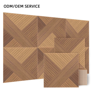 Dễ dàng cài đặt nhẹ Veneer Acoustic Panels - DIY âm thanh tấm cho tường và trần thiết kế walnut kết cấu cao cấp văn phòng - Product Image 1