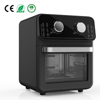Four à air grande capacité 10L fenêtre visuelle haute qualité friteuse à air domestique cuisson sans huile contrôle mécanique four noir