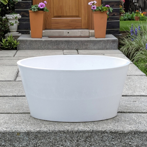 Pot <span class=keywords><strong>de</strong></span> fleurs en plastique décoratif moderne pour la maison, rond, pour l'intérieur et l'extérieur, jardinière - Product Image 5
