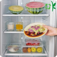 OKSILICONE Lot de 6 couvercles extensibles en silicone Offre Spéciale couvercles alimentaires réutilisables pour le stockage des aliments couvercles de pots