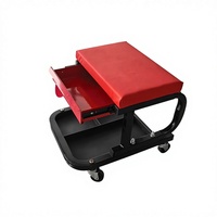 Chaise et tabouret universels pour réparation automobile avec plateau en cuir amovible en forme de U, rouge, Audi A4L 2017-2024