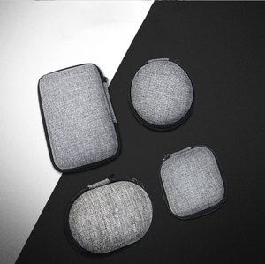 Custom Portable EVA Carrying Case Storage <strong>Bag</strong> EVA Square <strong>Earphone</strong> Earbud Case with Carabiner for Earpieces and SD Memory Card - Product Image 6