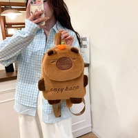 2025 nouveau Design Capybara sacs à dos en peluche animaux en peluche jouets sacs créatif Capybara peluche enfants sacs à dos