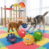Jouet à mâcher en latex sûr, mignon, petit, couineur, avec texture à picots pour l'entraînement des chiens, utilisation intérieure/extérieure