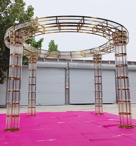 Marco de fondo de arco de boda de metal dorado personalizado, nuevo diseño para decoraciones de fiestas y eventos, arco de bienvenida Chuppah - Product Image 6