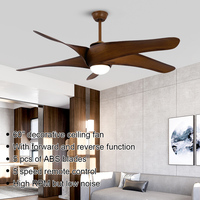 Ventilador de techo LED con control remoto electrónico de la serie moderna más vendida con 5 aspas para uso en el baño al mejor precio