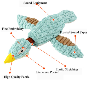 Juguetes para Perros al por Mayor con Logotipo Personalizado, Juguetes Duraderos de Lujo para Mascotas, Juguetes de Peluche con Cuello Elástico en Forma de Pato, Juguetes Interactivos para Masticar para Perros - Product Image 2