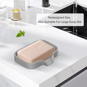 Jabonera de Silicona Autodrenante de Alta Pureza, Gruesa y Fácil de Limpiar, Ideal para <span class=keywords><strong>Ducha</strong></span>, Baño y Bañera - Product Image 6