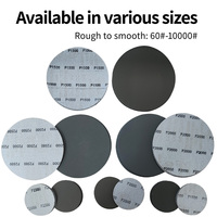 Disque abrasif sec et humide Disque abrasif en carbure de silicium noir 6 "150mm Disques abrasifs en papier à crochet et boucle pour le verre automobile