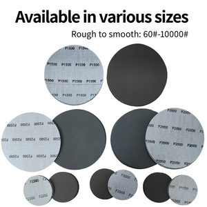 Wet Dry Abrasive <strong>Sanding</strong> <strong>Disc</strong> Black Silicon Carbide Sand <strong>Disc</strong> 6&quot; 150mm <strong>Hook</strong> <strong>and</strong> <strong>Loop</strong> Paper Abrasive <strong>Discs</strong> for Automotive Glass - Product Image 4