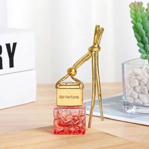 10ml boş asılı araba hava spreyi şişe parfüm difüzör şişeleri uçucu yağ aromaterapi koku kolye cam şişe - Product Image 6