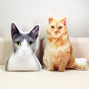OEM 1PC Personal isierte 3D Throw <span class=keywords><strong>Face</strong></span> Kissen DIY Pet Portrait Gesicht Katze Hund Gefüllte Kissen Kissen - Product Image 2