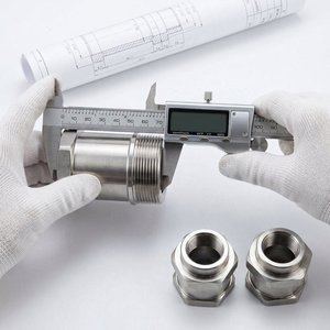 Presse-étoupe en acier inoxydable pour tournage CNC, <span class=keywords><strong>corps</strong></span> fileté à joint simple avec écrou hexagonal, service d'usinage OEM - Product Image 2