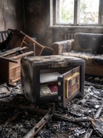 JB Caja Fuerte Feuerfester Safe für Zuhause mit Elektronischem Tastenfeld-Schloss 2-Stunden-Brandschutz für Dokumente, Bargeld & Wertsachen