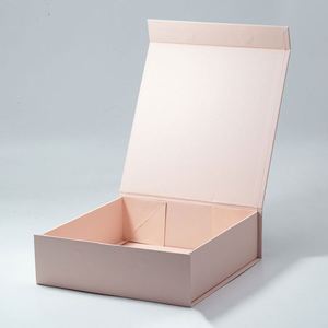 Customised square <b>pink</b> Fold Flat Collapsible Magnet Rigid <b>Gift</b> <b>Box</b> Packaging Wholesale - Product Image 4