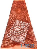 Tissu en dentelle africaine de luxe 2026 moins cher, avec perles, broderie dorée haut de gamme, sequins et maille de tulle perlée, pour robe de mariée et de femme