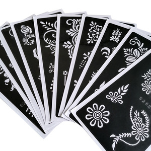 Stencil per Tatuaggi Temporanei Indiani e Arabi, Adesivi per Tatuaggi all'Henné con Glitter per Donne e Ragazze - Product Image 5