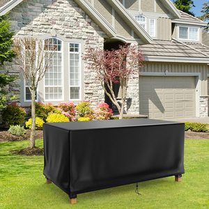 100% Waterproof <strong>Outdoor</strong> <strong>Table</strong> <strong>Cover</strong> Rectangular Black Patio Furniture <strong>Table</strong> <strong>Cover</strong> for Picnic Coffee <strong>Tables</strong> Chairs and Sofas - Product Image 6