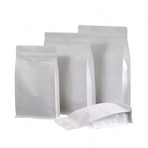 Sachets promotionnels personnalisés en aluminium avec logo, à fermeture éclair, à fond plat, en kraft, avec soufflets latéraux – Offre spéciale - Product Image 1