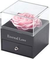 Boîte à fleurs de luxe en cuir kraft, cadeau romantique, i love you,