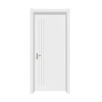 Porte en bois massif au design moderne 2026, panneau PVC WPC, étanche, intérieur, chambre, salle de bain, MDF, 5 ans