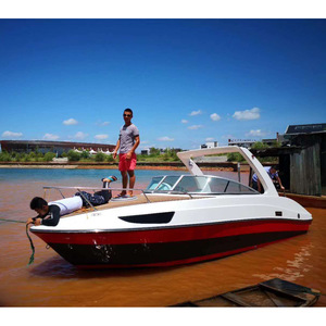 Bote de Alta Velocidad de 7.3 Metros, de Fibra de Vidrio, para 10-12 Personas, para Deportes Acuáticos, Carreras en Lagos y Ríos, Resistente - Product Image 1