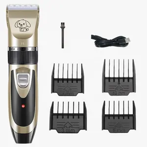 Kit de corte de cabelo para cachorro recarregável, aparador elétrico para tosa, banho e tosa, raspador elétrico