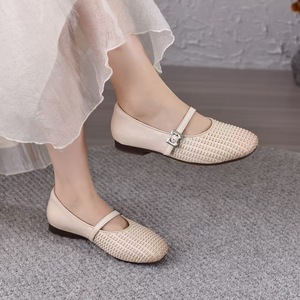 Women's Summer <b>Spring</b> Autumn Soft Solid Anti-Slippery <b>Boots</b> Walking Shoes Slippers Women's Soft Leather Slip-On Slippers - Product Image 3