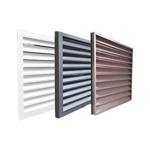 Tùy chỉnh Hợp kim nhôm ống vuông cửa sổ nhôm kiến trúc và che mưa cho các đơn vị điều hòa không khí - Product Image 5