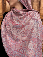 Écharpe hijab en pashmina jacquard, écharpe jacquard pour femmes musulmanes avec glands, châle en cachemire